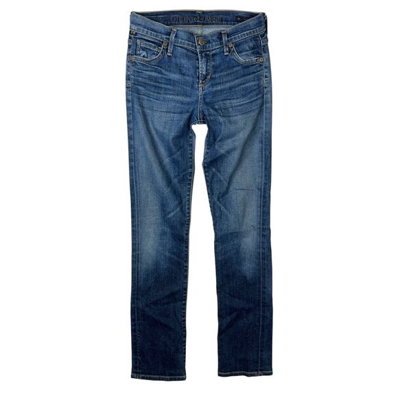 Citizens of Humanity COH Ava Low Rise Straight Leg Denim Jeans Dark Wash 25 - Picture 1 of 8